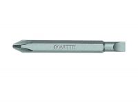 Бита WITTE INDUSTRIE двусторонний наконечник 60 мм PH1/Шлиц 0,6х4,5 мм арт. 290012000