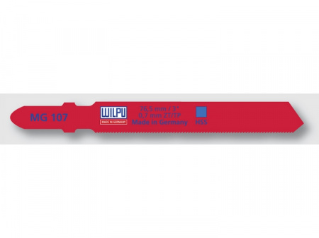 Пилка для электрического лобзика WILPU по металлу MG 107 77 мм 5 шт. арт. 0252000005