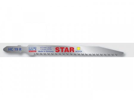 Пилка для электрического лобзика WILPU по дереву HC 19 R STAR 117 мм 5 шт. арт. 0210600005